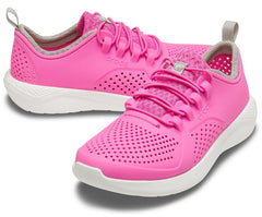 Girls/Boys Kids’ LiteRide™ Pacer Electric Pink / White | Crocs Sneakers