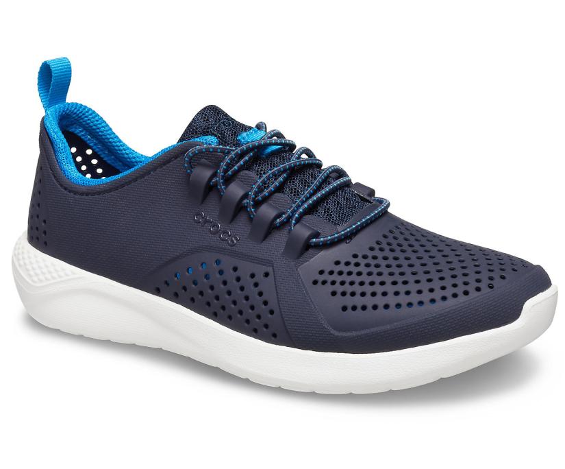 Girls/Boys Kids’ LiteRide™ Pacer Navy / White | Crocs Sneakers