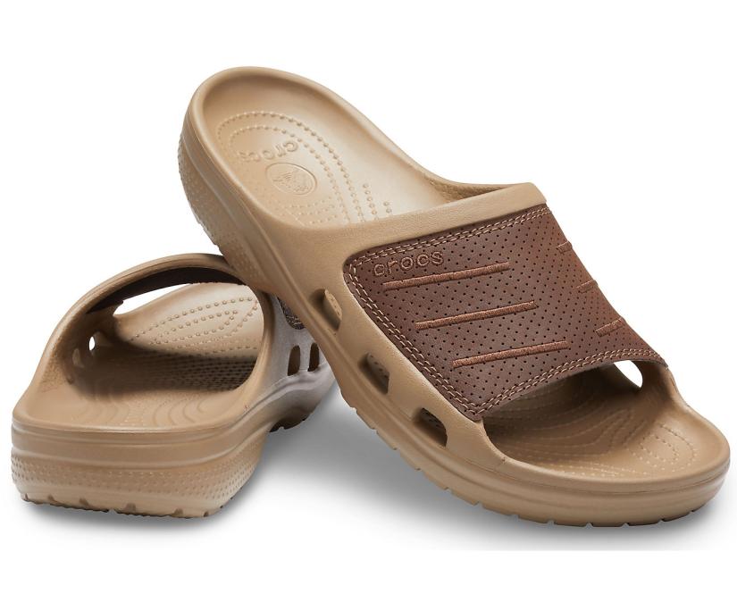 Men Bogota Slide Espresso / Khaki | Crocs Sandals