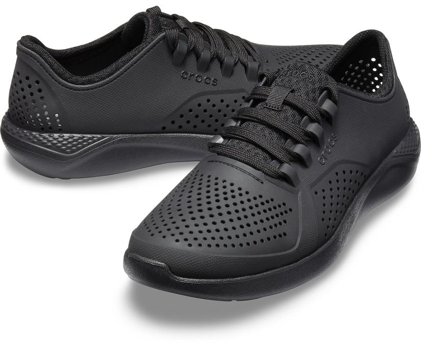 Men LiteRide™ Pacer Black / Black | Crocs Sneakers
