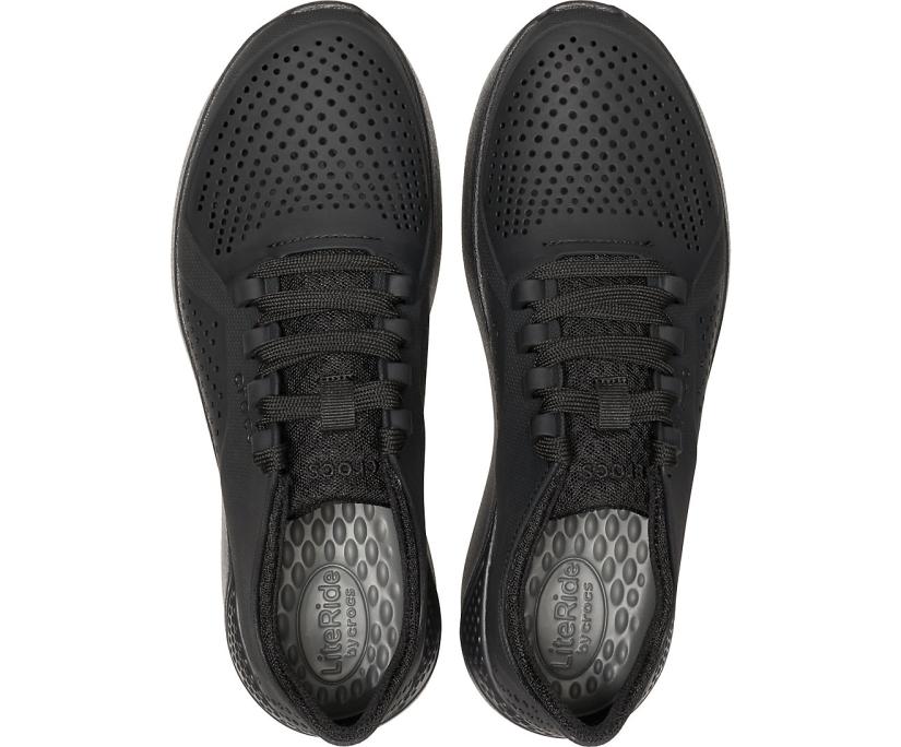 Men LiteRide™ Pacer Black / Black | Crocs Sneakers
