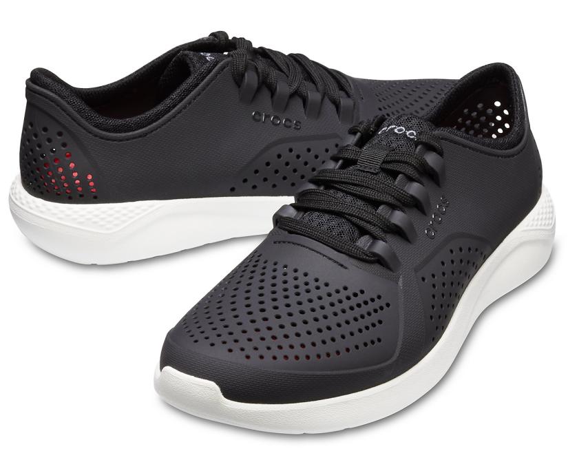 Men LiteRide™ Pacer Black / White | Crocs Sneakers