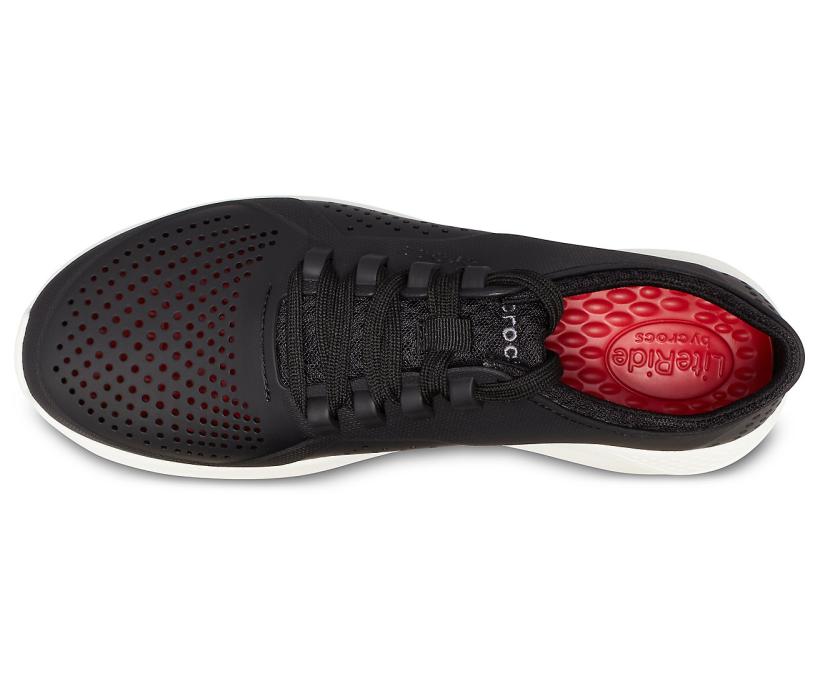 Men LiteRide™ Pacer Black / White | Crocs Sneakers