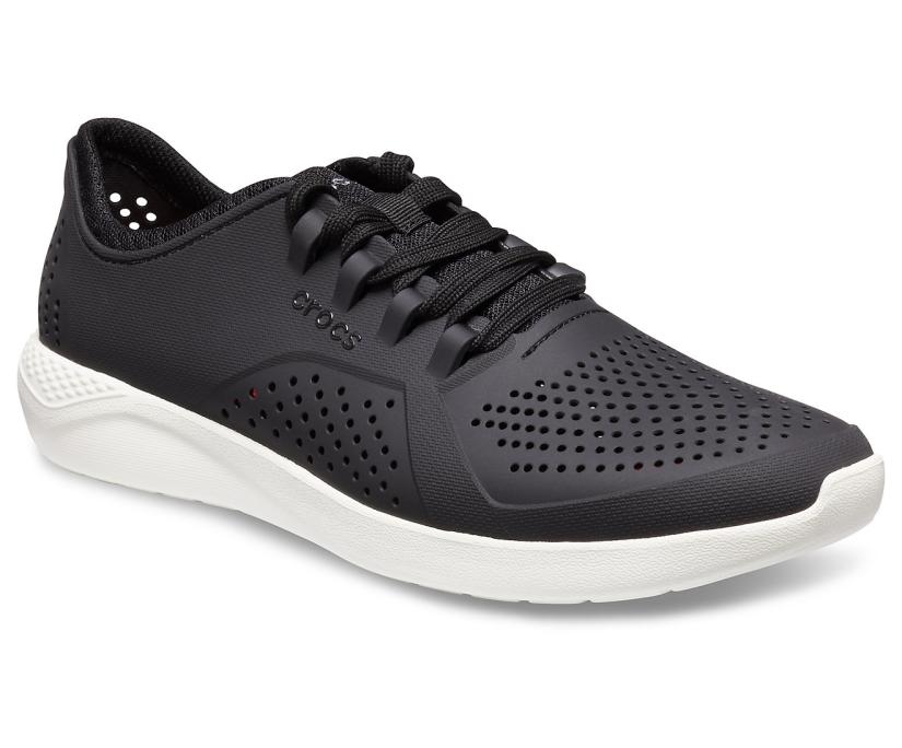 Men LiteRide™ Pacer Black / White | Crocs Sneakers