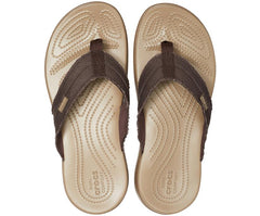 Men Santa Cruz Canvas Flip Espresso / Khaki | Crocs Sandals