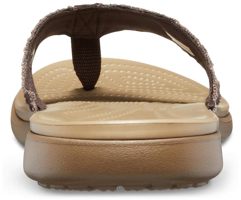 Men Santa Cruz Canvas Flip Espresso / Khaki | Crocs Sandals