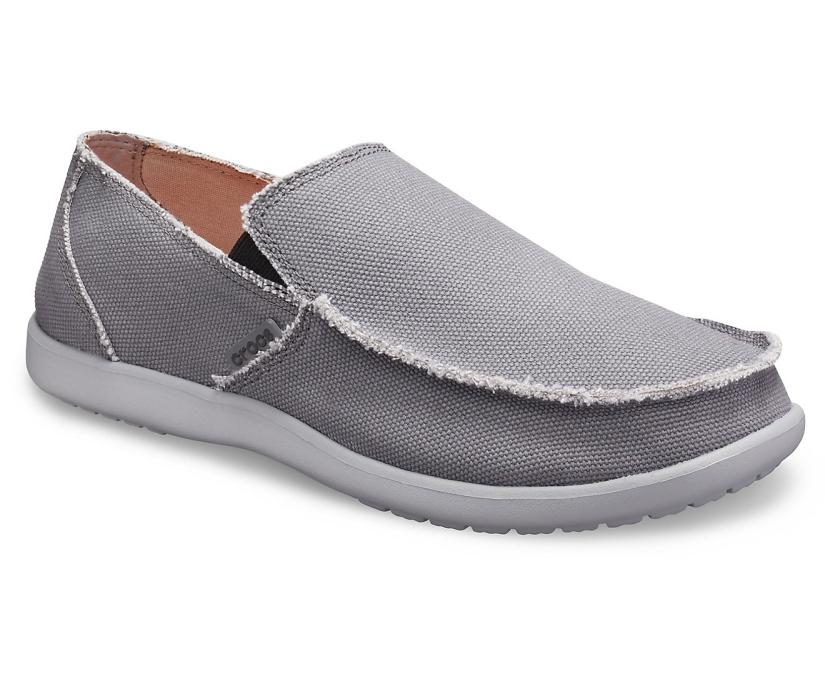 Men Santa Cruz Slip-On Charcoal / Light Gray | Crocs Loafers
