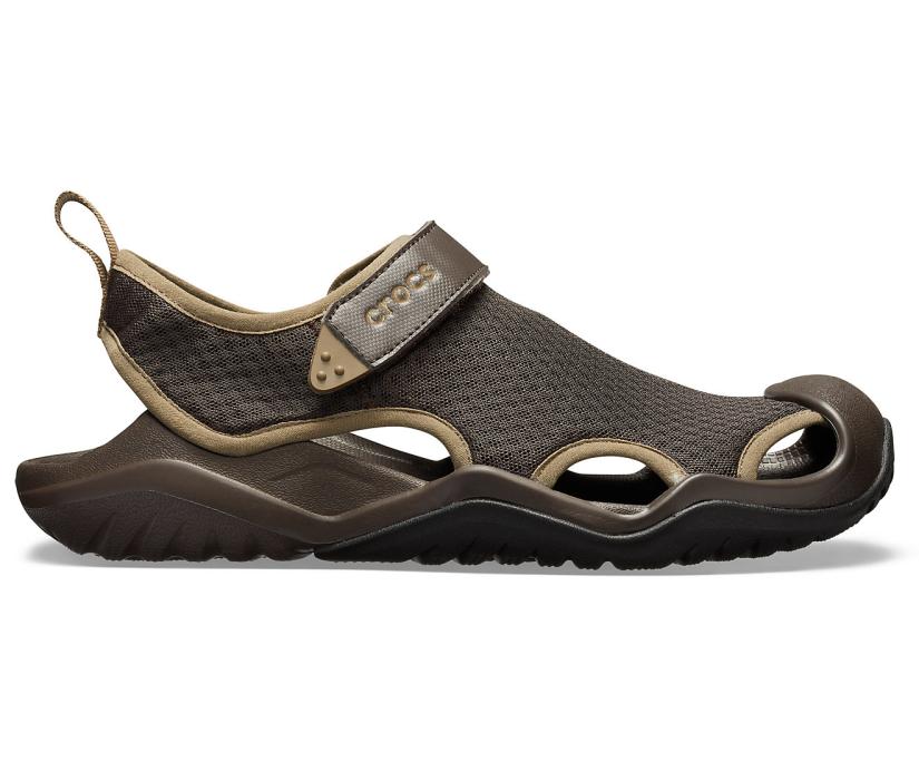 Men Swiftwater™ Mesh Deck Sandal Espresso | Crocs Sandals
