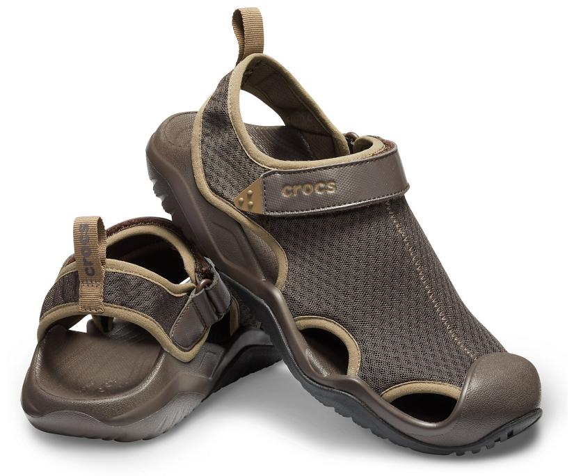 Men Swiftwater™ Mesh Deck Sandal Espresso | Crocs Sandals