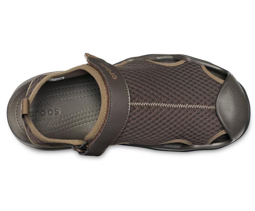 Men Swiftwater™ Mesh Deck Sandal Espresso | Crocs Sandals