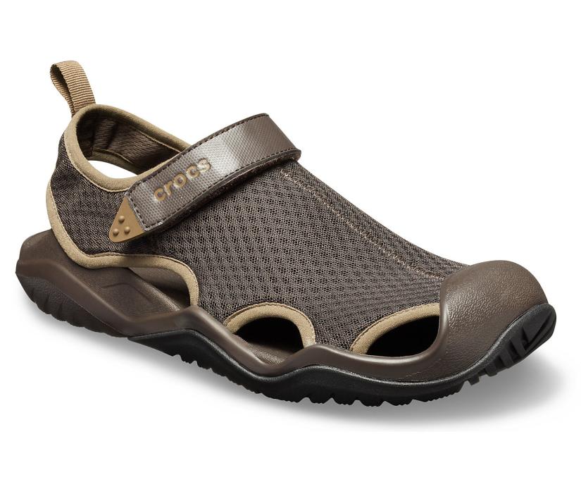 Men Swiftwater™ Mesh Deck Sandal Espresso | Crocs Sandals
