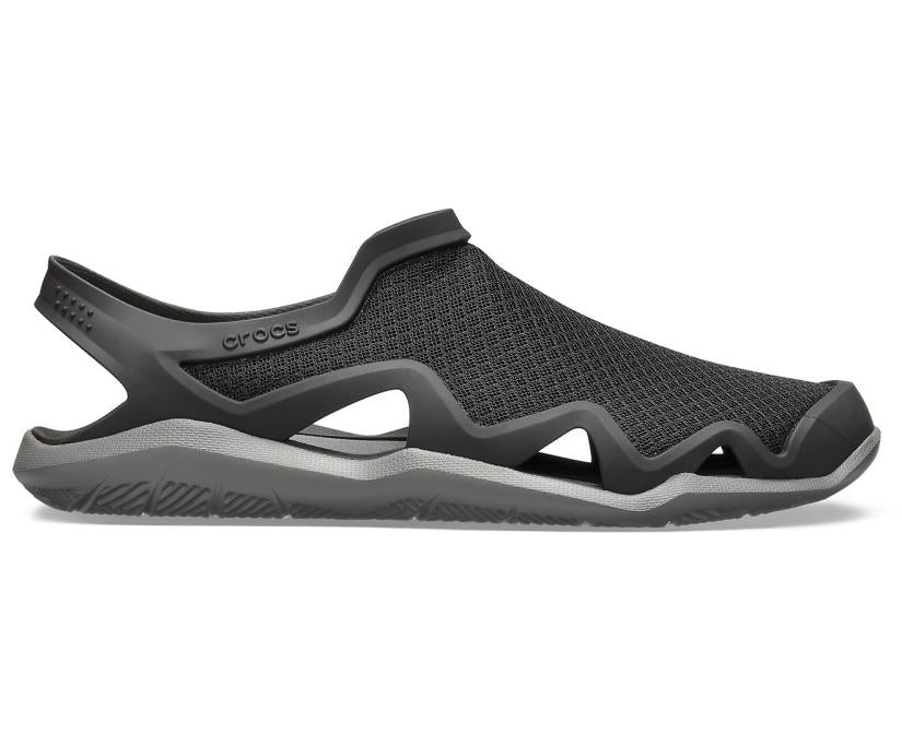 Men Swiftwater™ Mesh Wave Black/slate Grey | Crocs Sandals