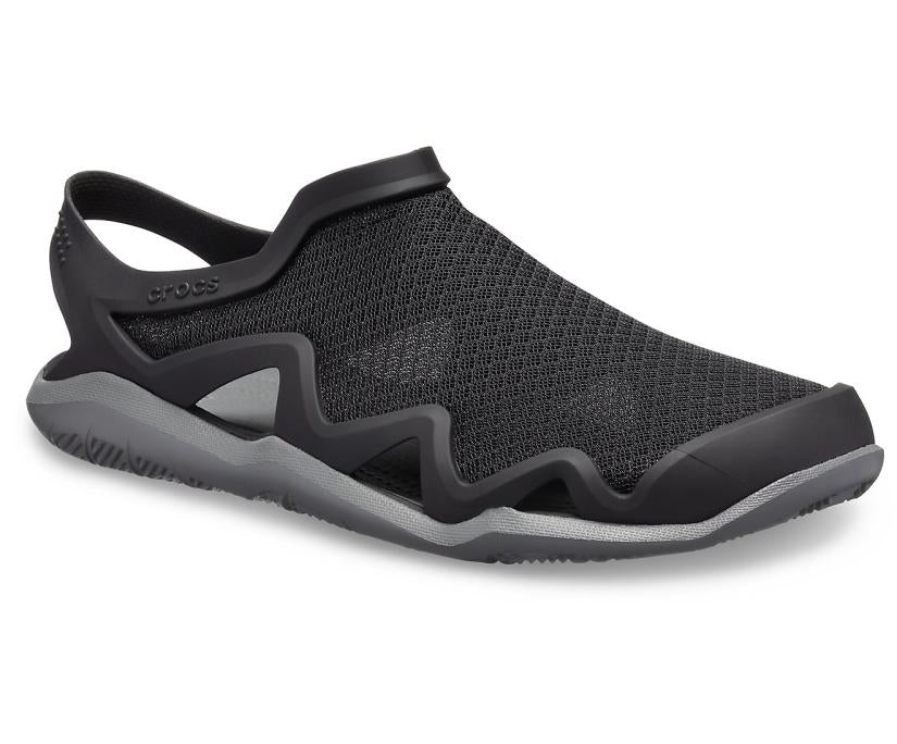 Men Swiftwater™ Mesh Wave Black/slate Grey | Crocs Sandals