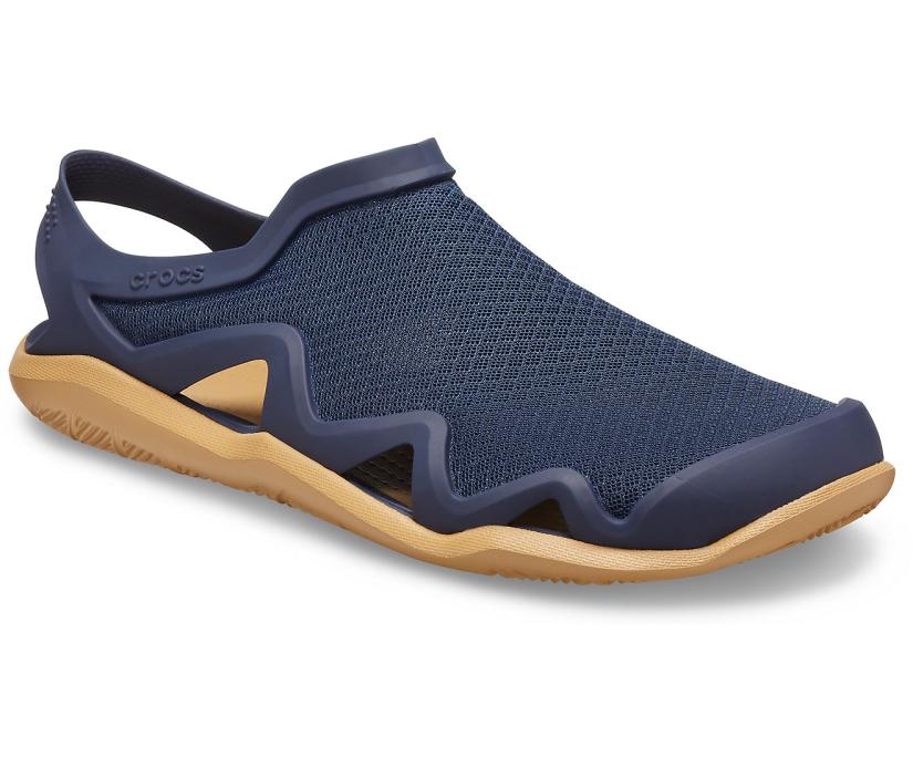 Men Swiftwater™ Mesh Wave Navy / Tan | Crocs Sandals