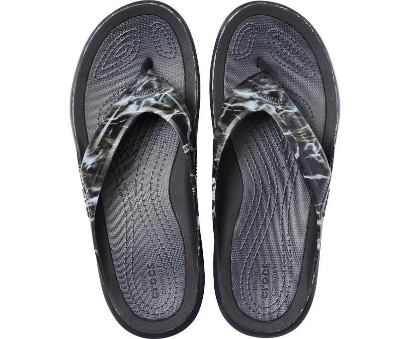 Men Swiftwater™ Mossy Oak® Elements™ Wave Flip Black | Crocs Flip-Flops