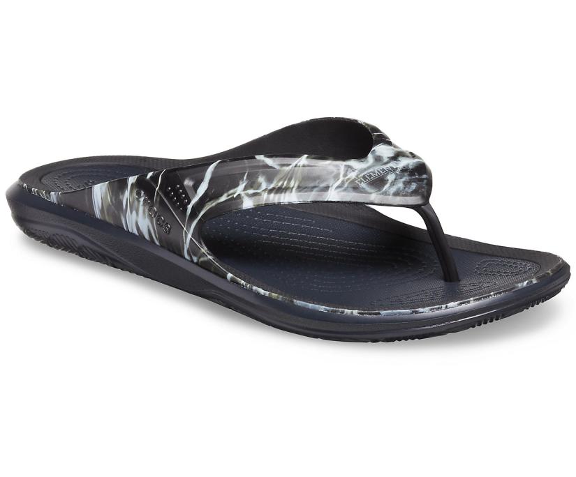 Men Swiftwater™ Mossy Oak® Elements™ Wave Flip Black | Crocs Flip-Flops