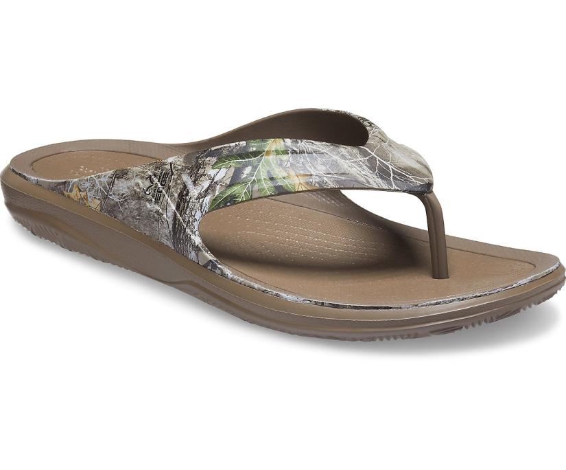 Men Swiftwater™ Realtree Edge® Wave Flip Walnut | Crocs Flip-Flops