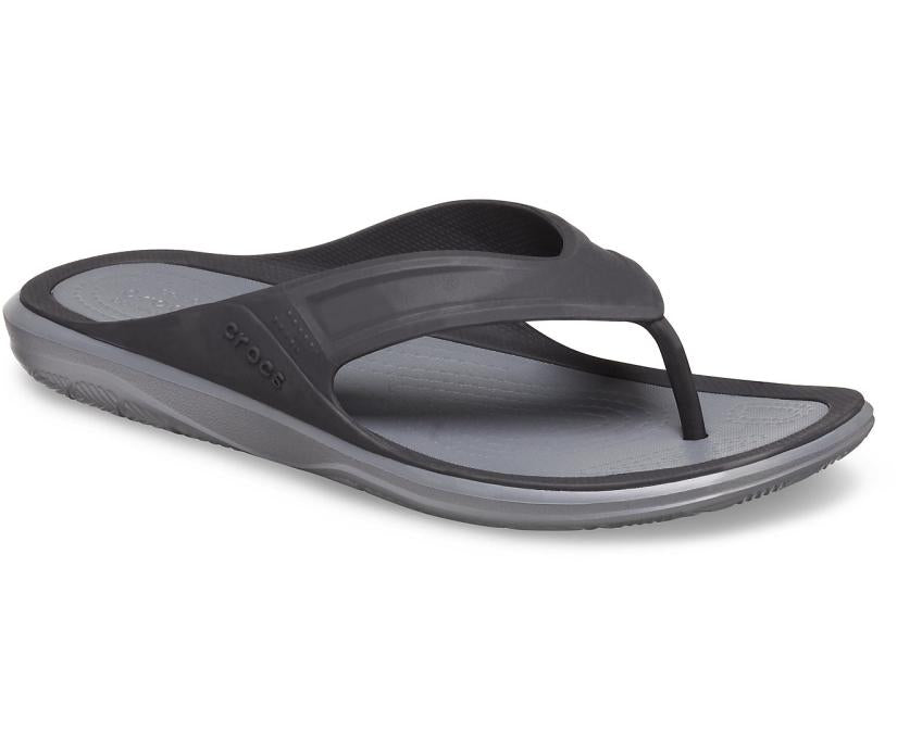 Men Swiftwater™ Wave Flip Black/slate Grey | Crocs Sandals