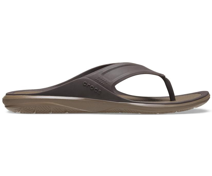 Men Swiftwater™ Wave Flip Espresso / Walnut | Crocs Sandals