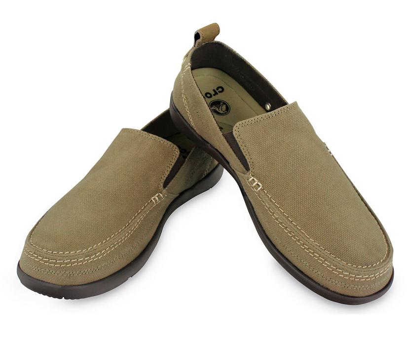 Men Walu Slip-On Khaki / Espresso | Crocs Loafers