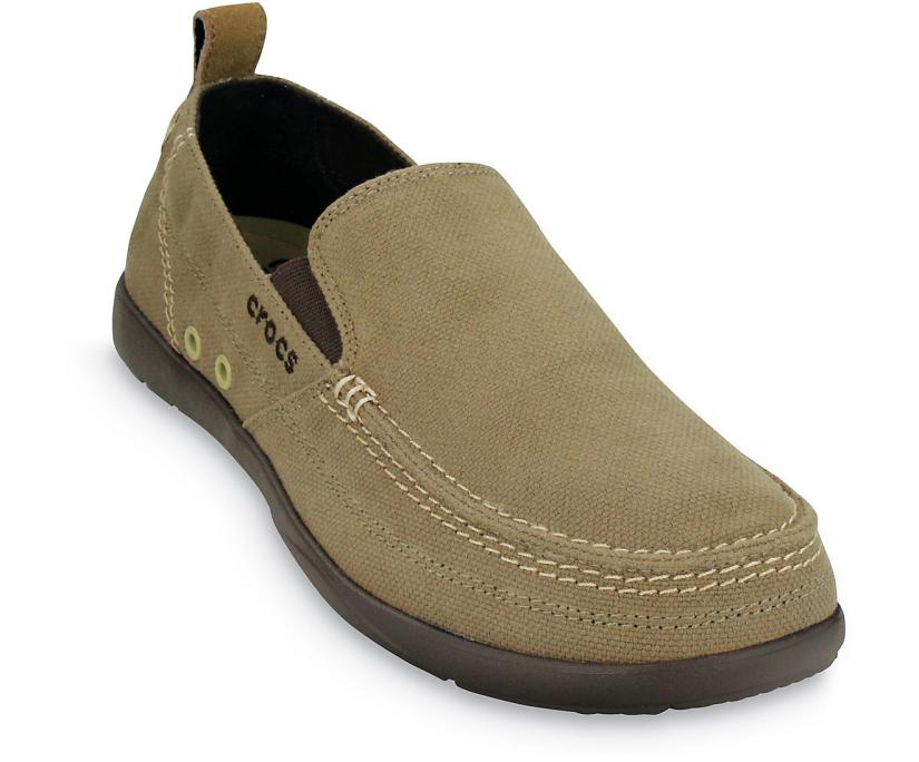 Men Walu Slip-On Khaki / Espresso | Crocs Loafers