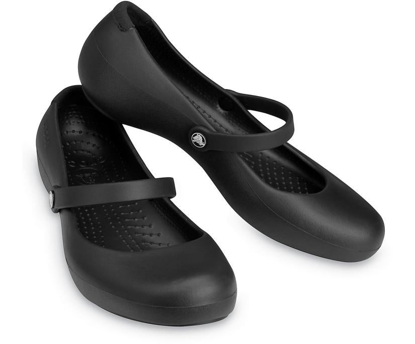 Women Alice Work Flat Black | Crocs Flats