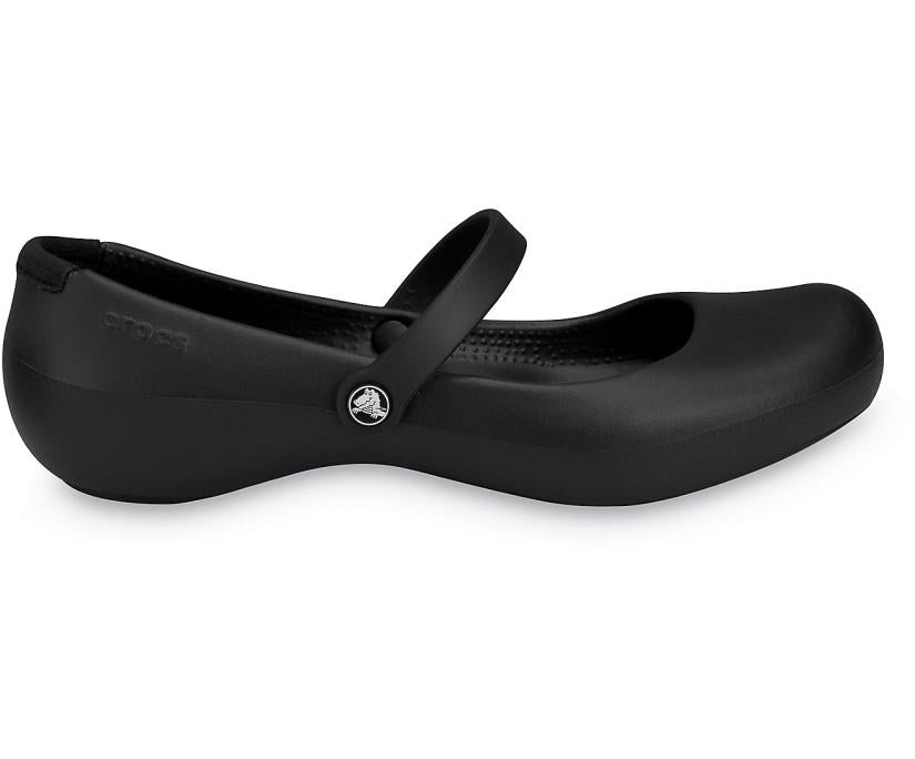 Women Alice Work Flat Black | Crocs Flats