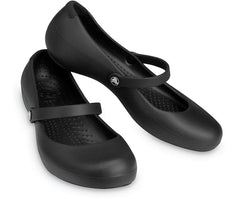 Women Alice Work Flat Black | Crocs Flats
