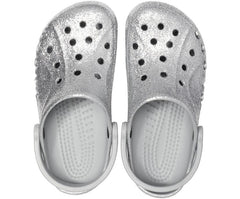 Women Baya Glitter Clog Silver | Crocs Clogs