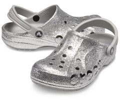 Women Baya Glitter Clog Silver | Crocs Clogs