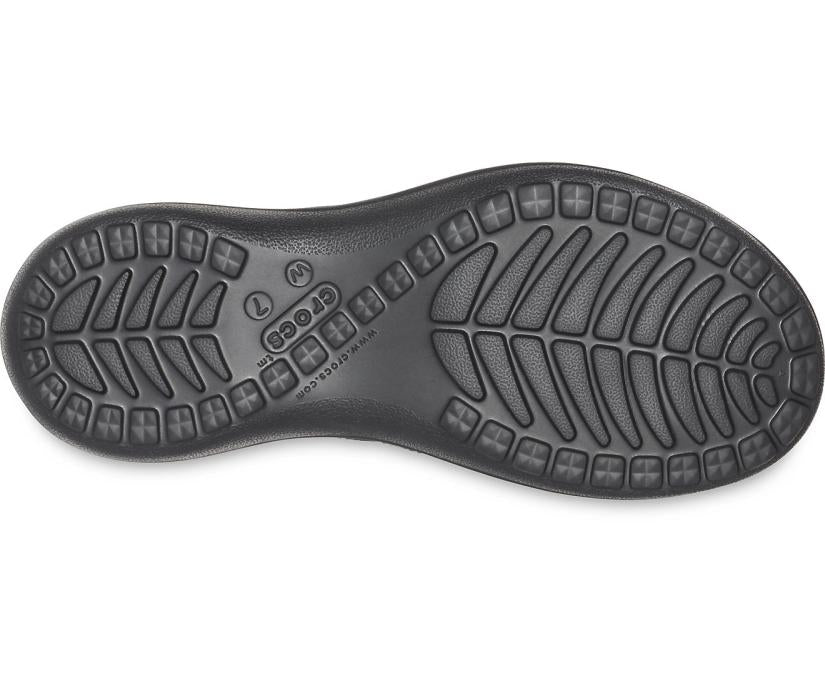 Women Capri Basic Strappy Flip Black / Black | Crocs Sandals