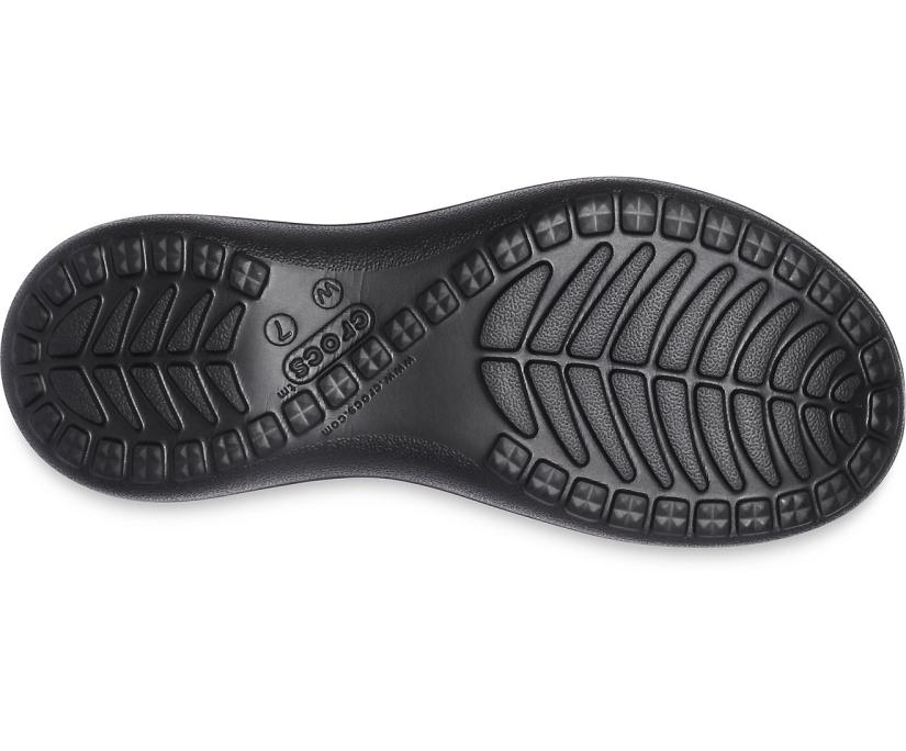 Women Capri V Glitter Flip Black | Crocs Sandals