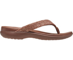 Women Capri V Glitter Flip Bronze | Crocs Sandals