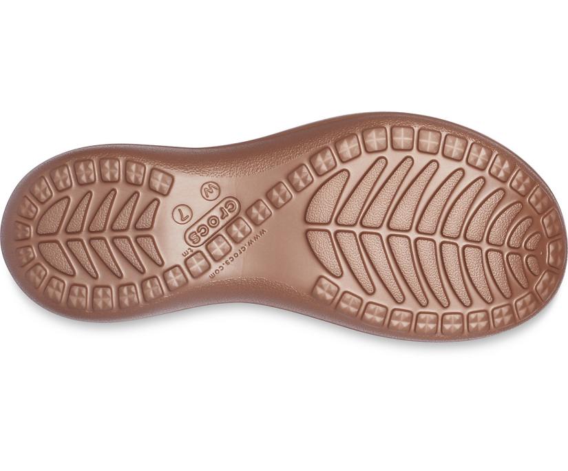 Women Capri V Glitter Flip Bronze | Crocs Sandals