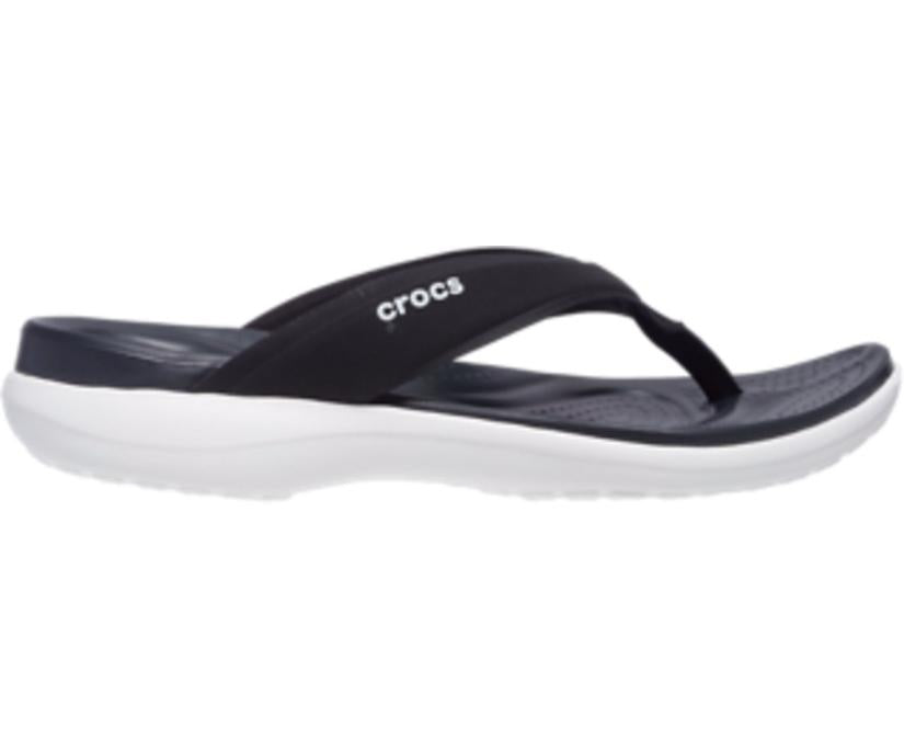 Women Capri V Sporty Flip Black | Crocs Sandals