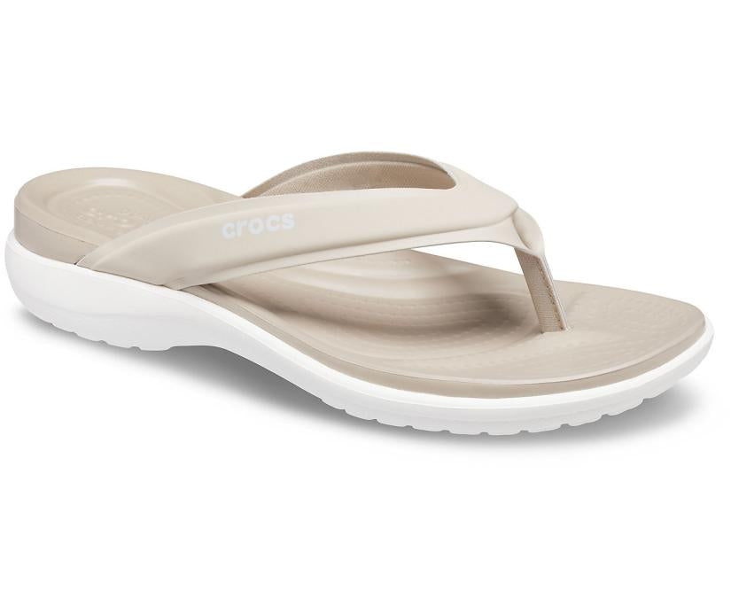Women Capri V Sporty Flip Cobblestone | Crocs Sandals