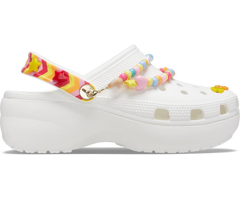 Women Classic Festival Vibes Platform Clog White / Multi | Crocs Clogs