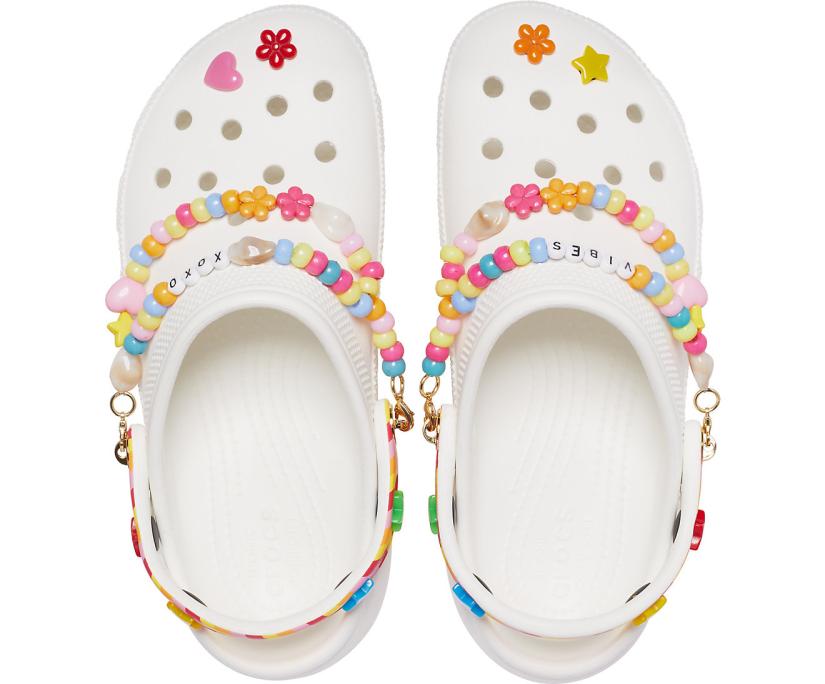 Women Classic Festival Vibes Platform Clog White / Multi | Crocs Clogs