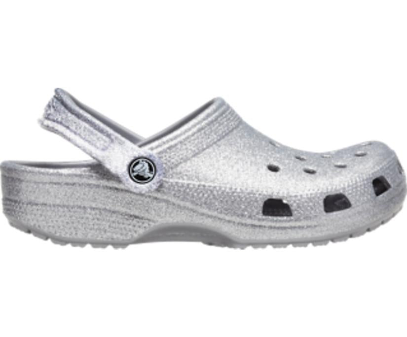 Women Classic Glitter Clog Silver | Crocs Clogs