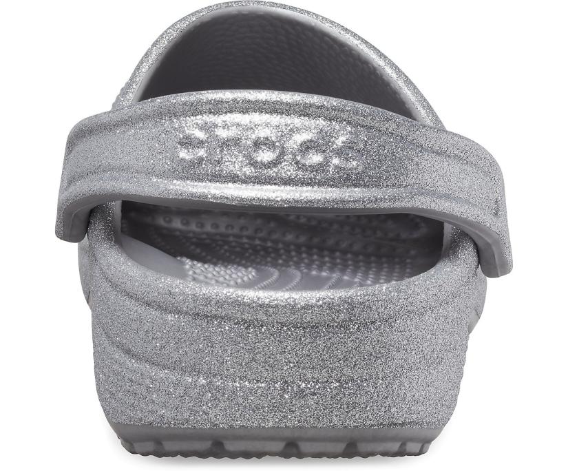 Women Classic Glitter Clog Silver | Crocs Clogs