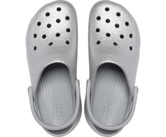 Women Classic Platform Glitter Clog Silver | Crocs Clogs