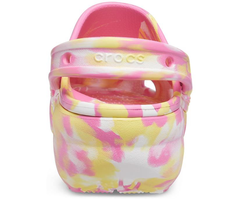 Women Classic Platform Marbled Clog Pink Lemonade / Multi | Crocs Clogs