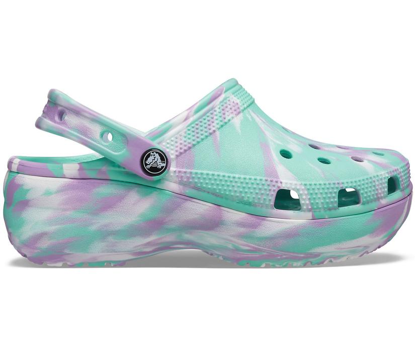 Women Classic Platform Marbled Clog Pistachio / Multi | Crocs Clogs