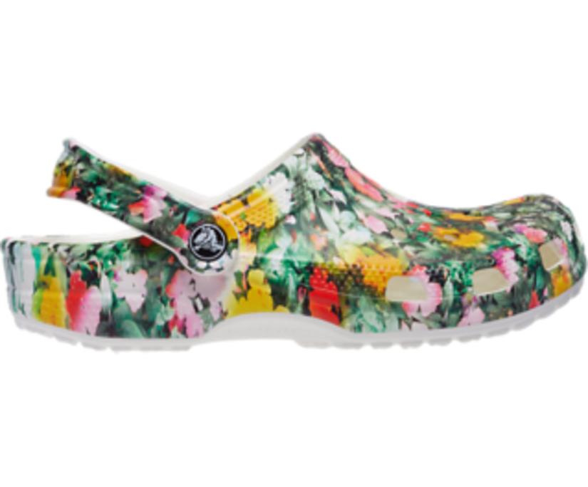 Women Classic Printed Floral Clog White / Multi | Crocs Clogs