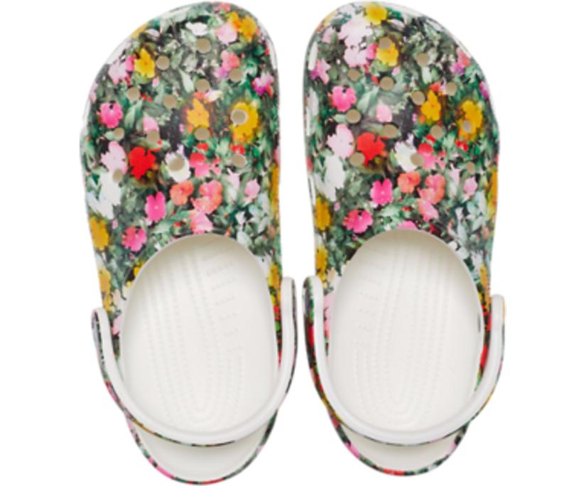 Women Classic Printed Floral Clog White / Multi | Crocs Clogs