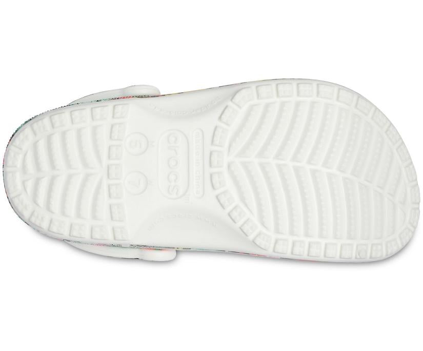Women Classic Printed Floral Clog White / Multi | Crocs Clogs