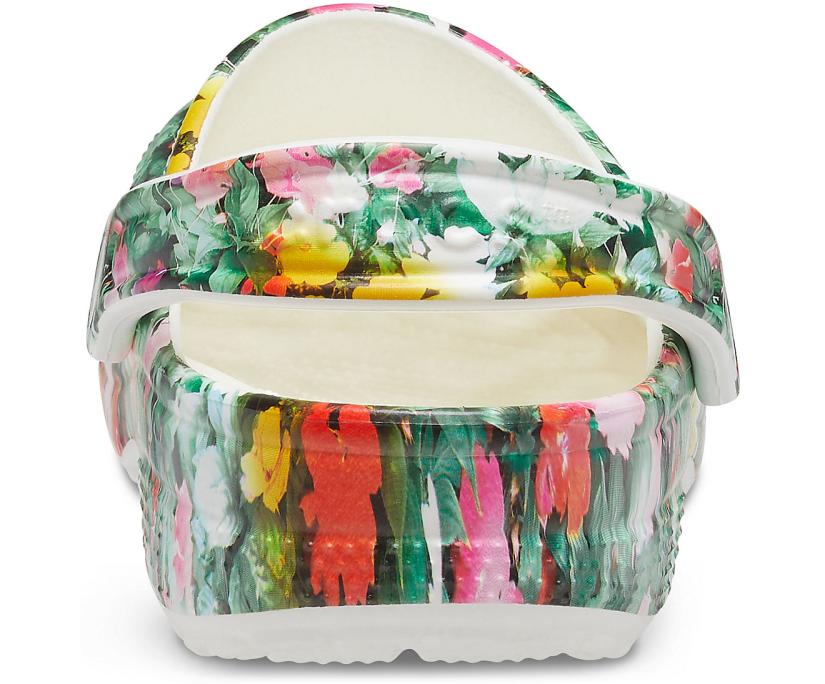 Women Classic Printed Floral Clog White / Multi | Crocs Clogs