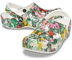 Women Classic Printed Floral Clog White / Multi | Crocs Clogs