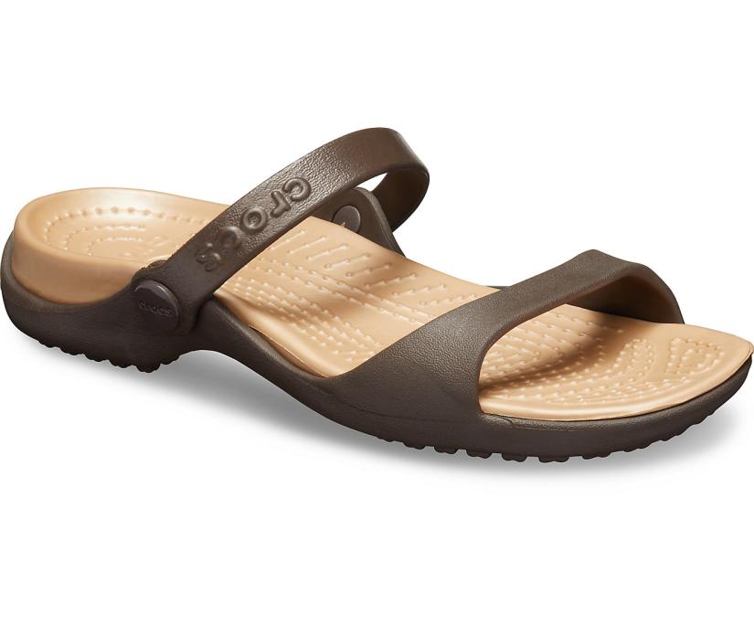 Women Cleo Sandal Espresso / Gold | Crocs Sandals