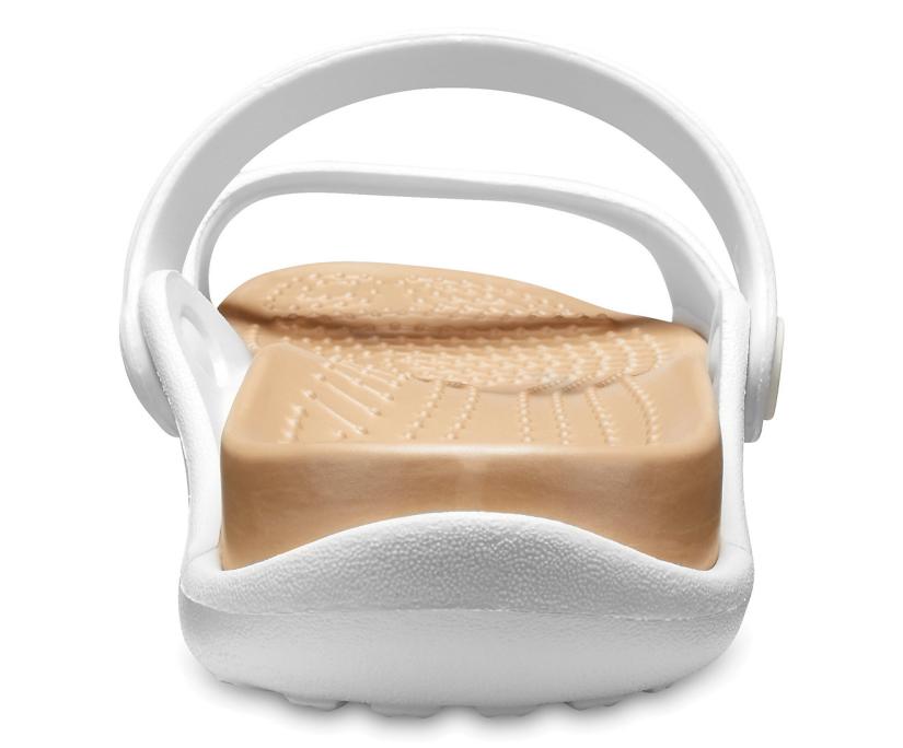 Women Cleo Sandal Oyster / Gold | Crocs Sandals